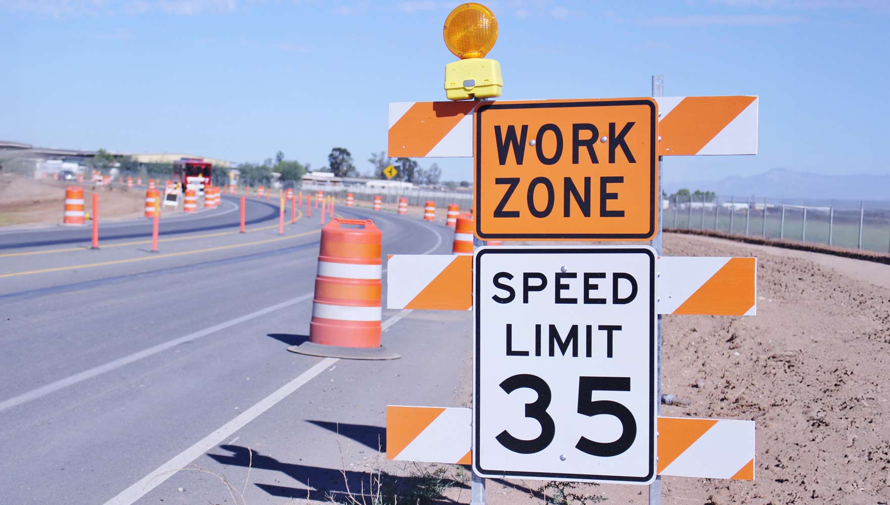 Work Zone speed limit signage